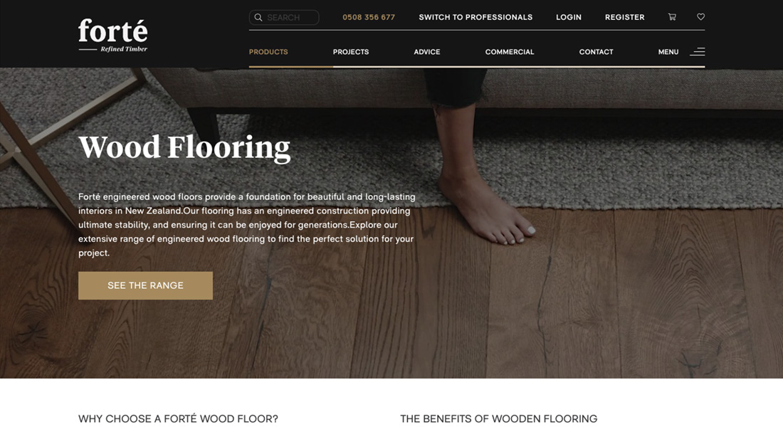 Forte Flooring Ecommerce Website